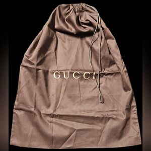 Authentic Gucci XL Brown Dust Bag Large Handbag Storage Replacement Tote Cover